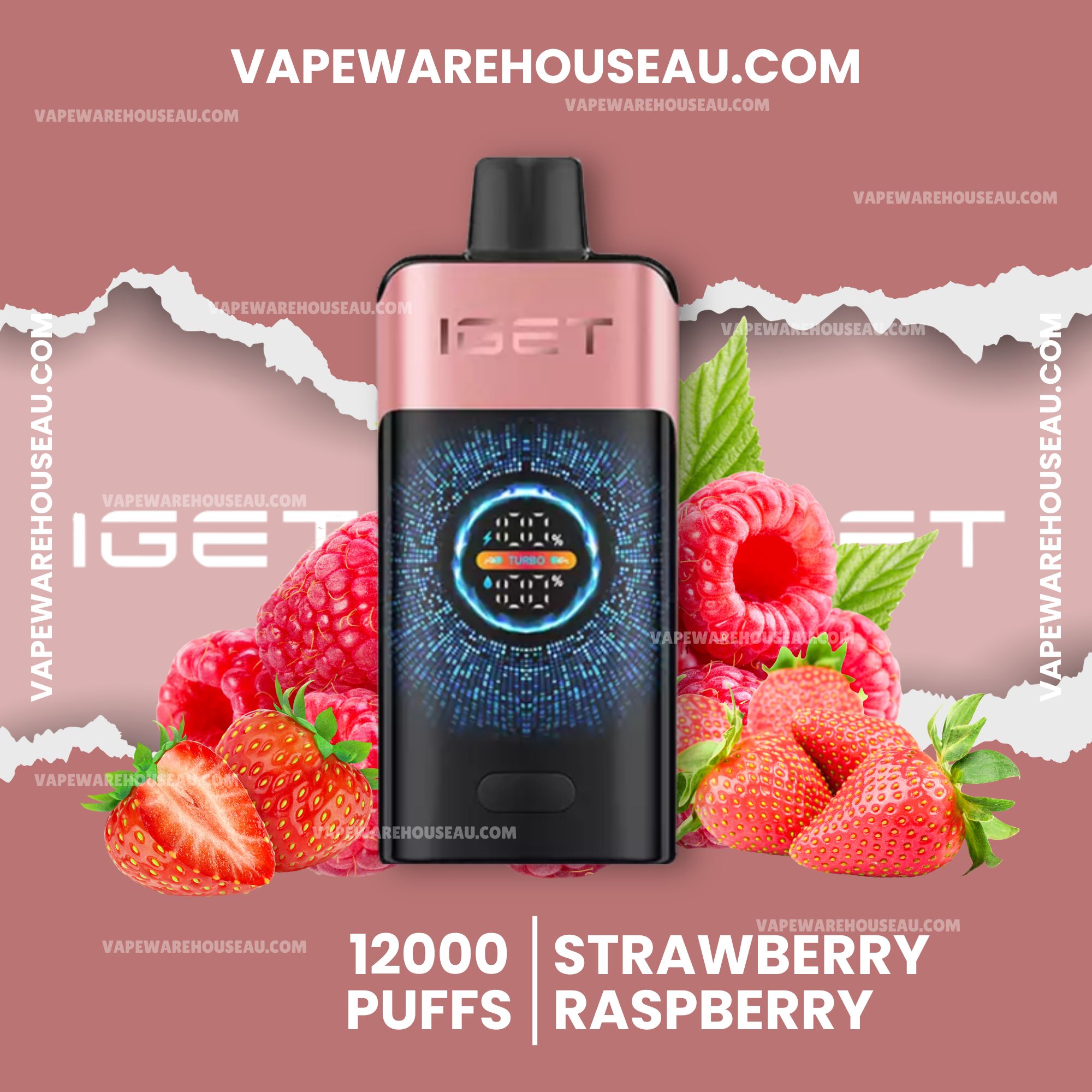 IGET One 12000 Puffs Strawberry Raspberry