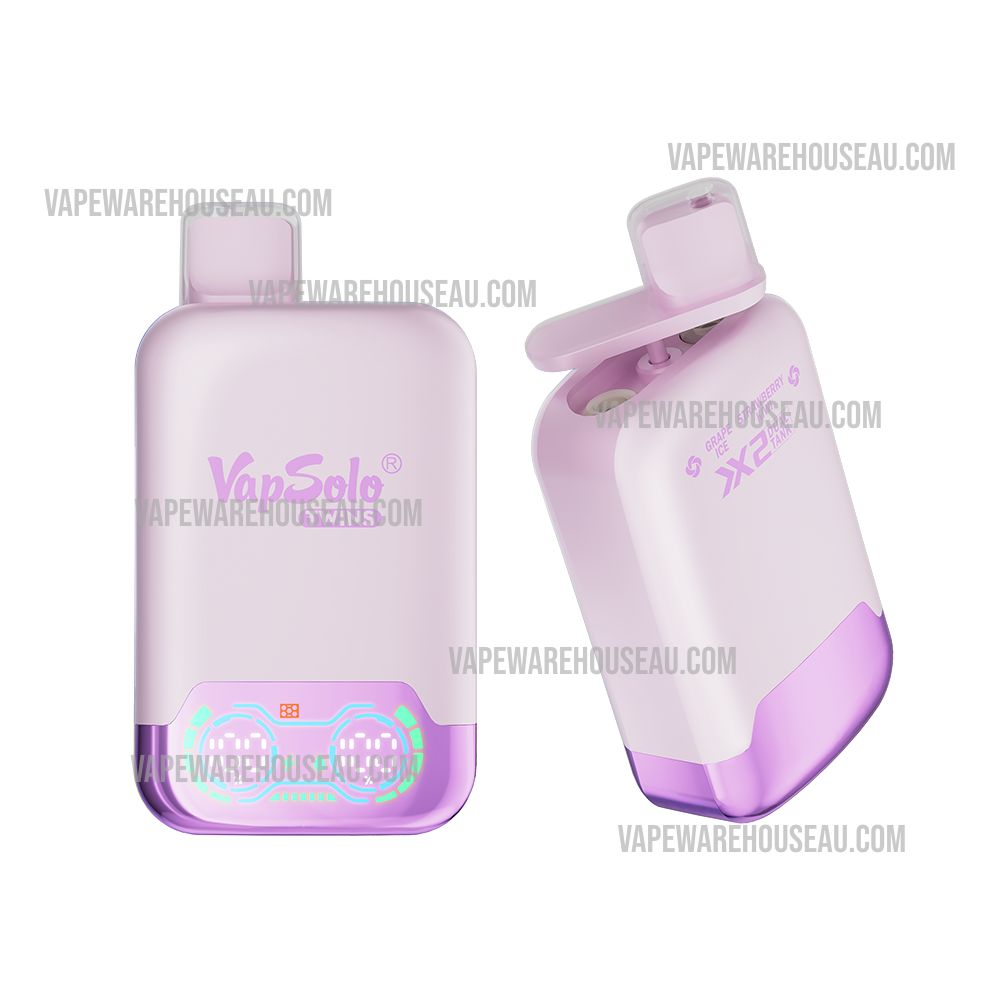 VapSolo Twins 20000 Puffs Grape Ice & Strawberry Kiwi